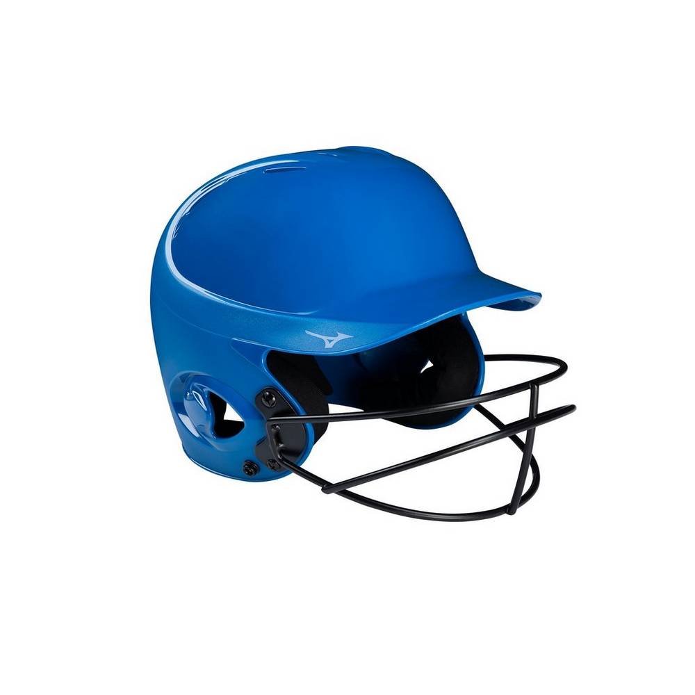 Casco Mizuno MVP Series Solid Batting Helmet with Fastpitch Softball Mask Donna - Blu Reale - 38705-